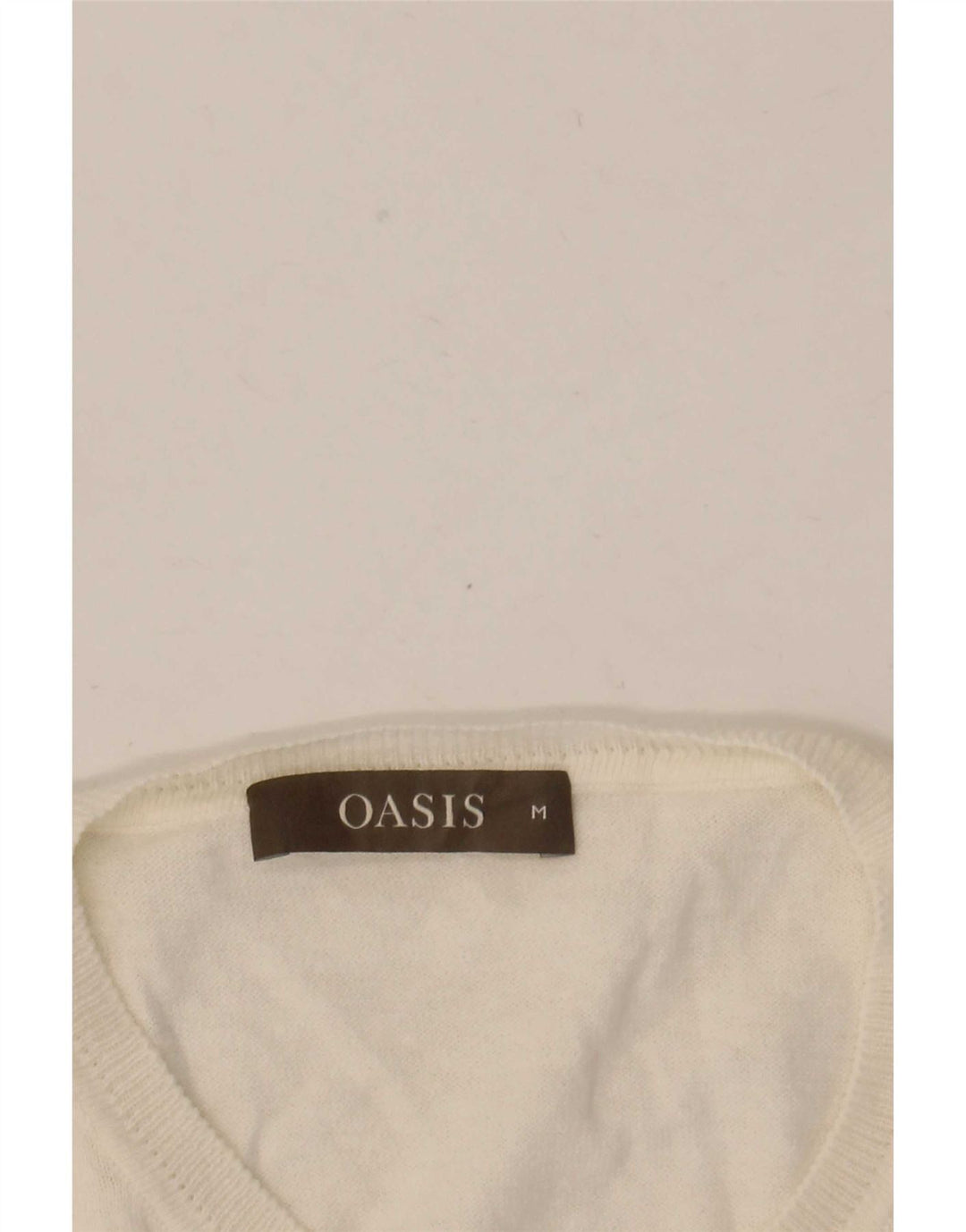 Maglione cardigan da donna Oasis UK 12 medio bianco