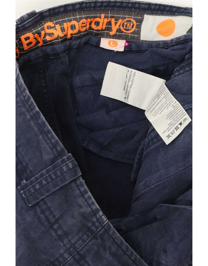 Pantaloncini cargo da uomo Superdry Large W34 in cotone blu navy
