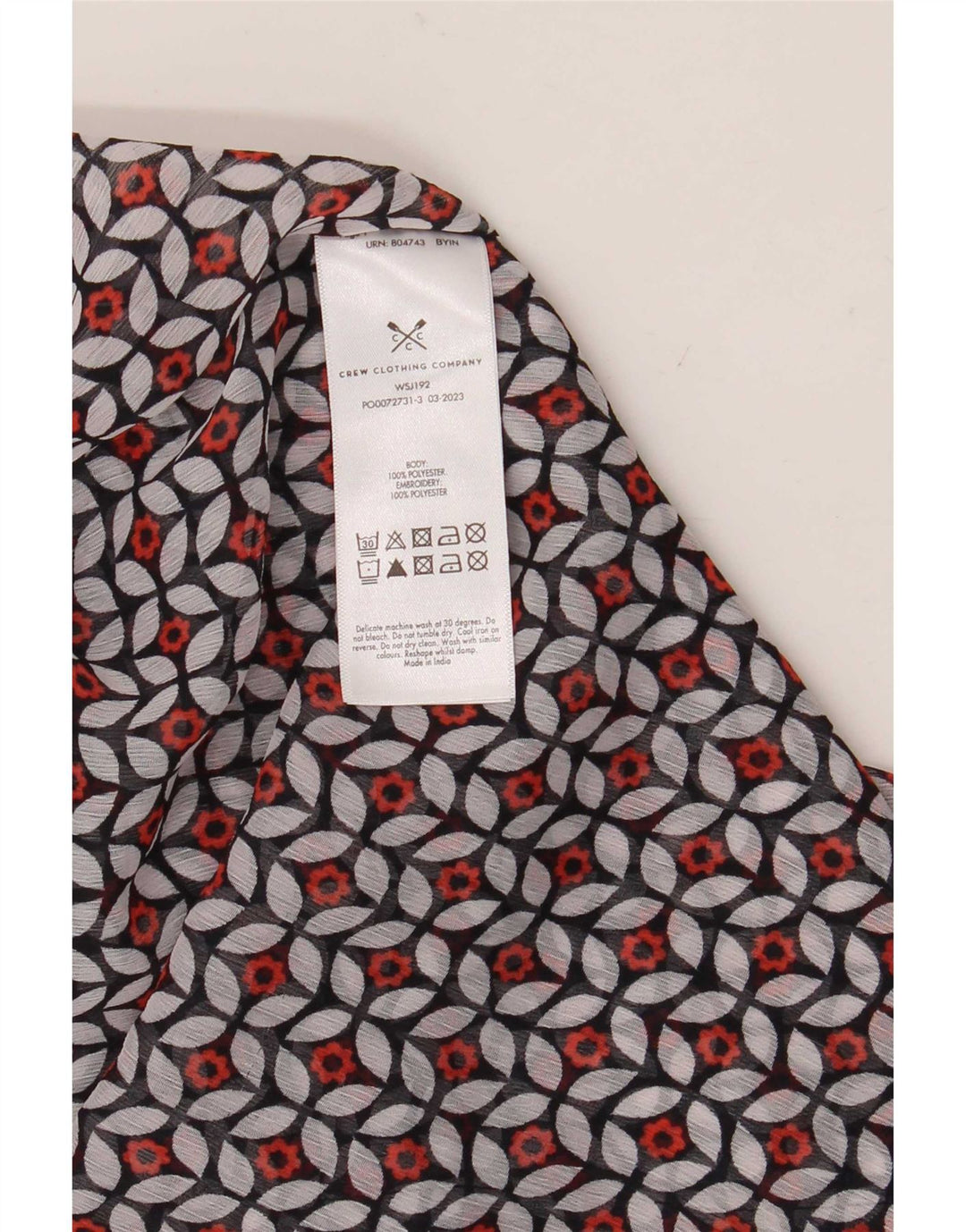 Crew Clothing Abito trasparente da donna Taglia unica geometrica multicolore
