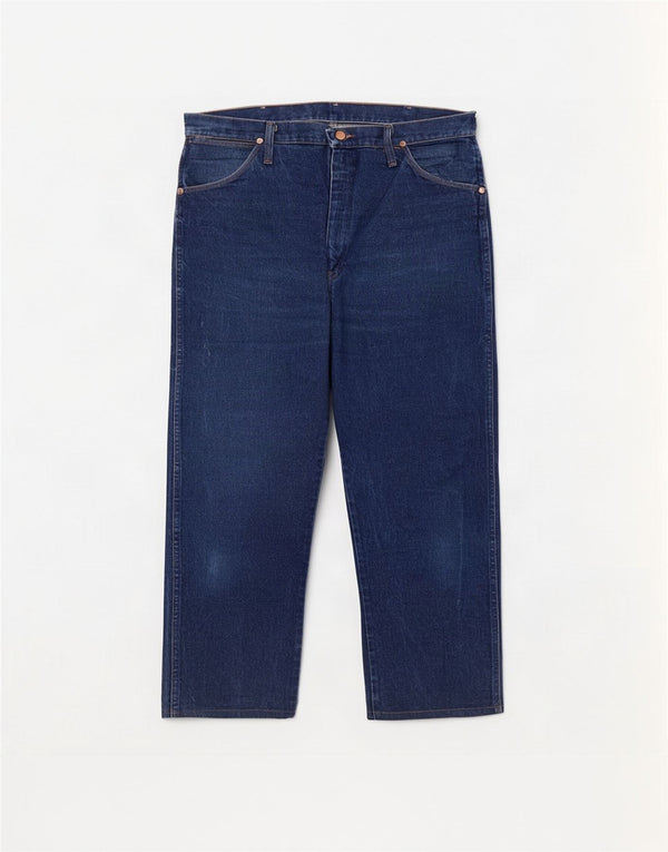 Jeans dritti da uomo Wrangler W38 L26 cotone blu navy