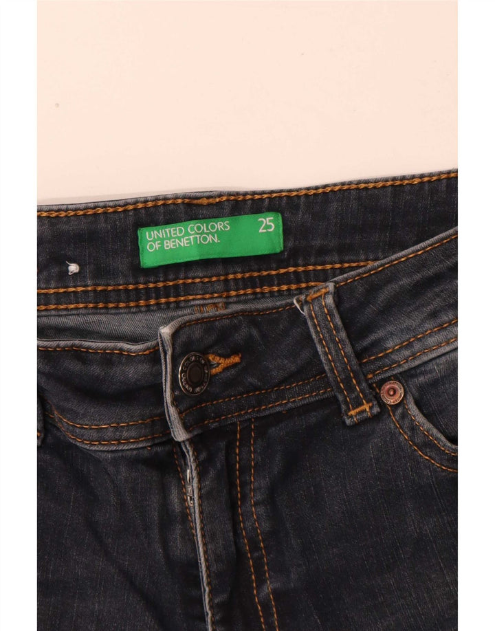 Jeans Svasati Da Donna Benetton W25 L33 Blu