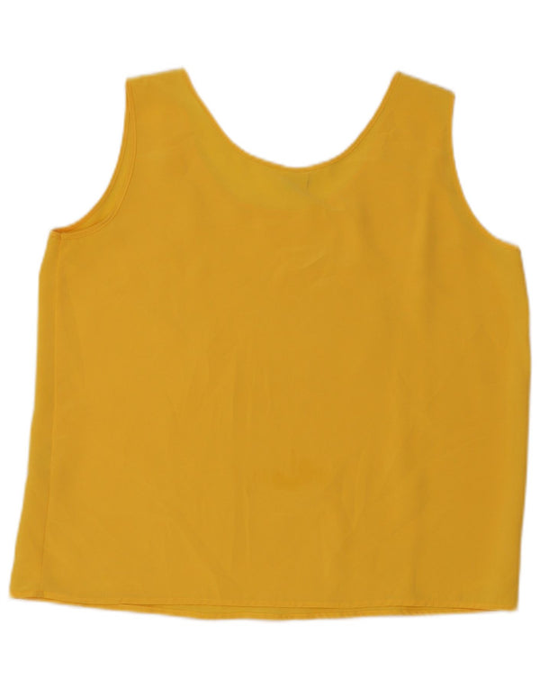 Primavera Firenze Camicetta oversize senza maniche da donna US 4 Small Giallo