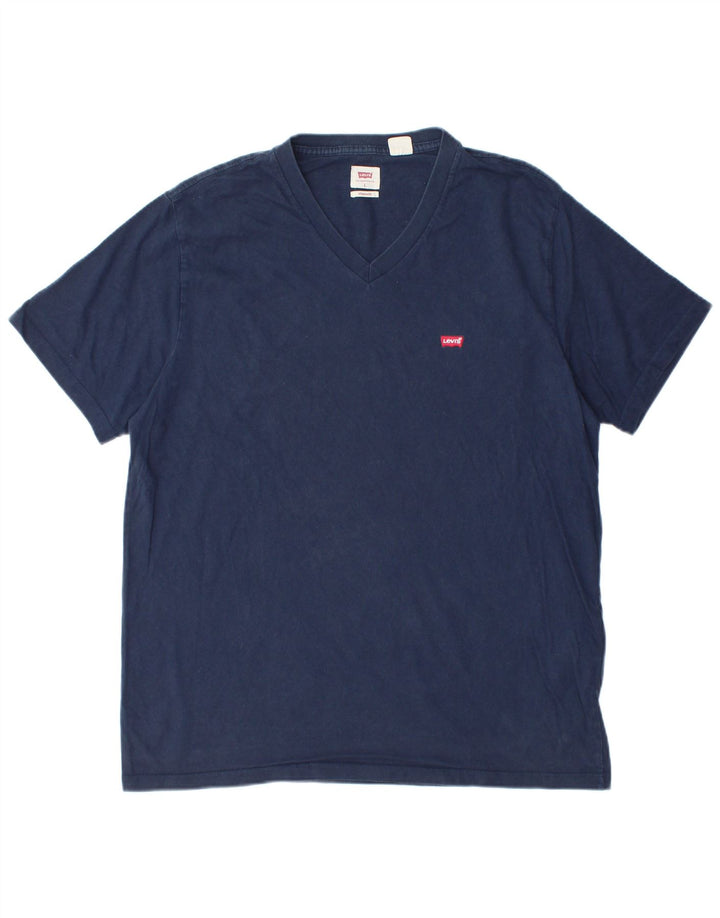 T-shirt standard da uomo LEVI'S Top grande in cotone blu navy