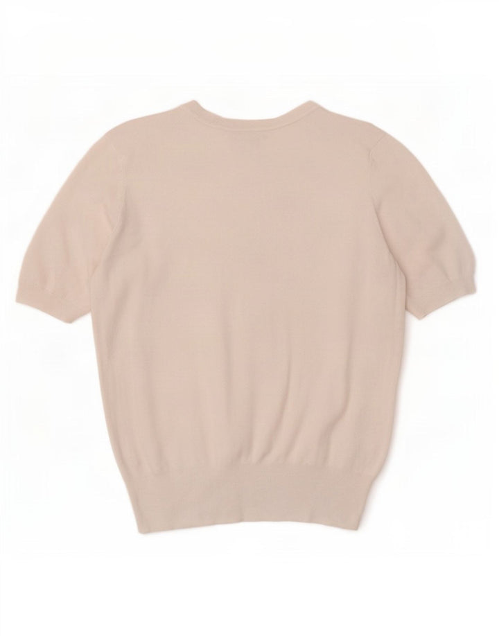 Top in camicetta a maniche corte da donna Zara UK 12 bianco medio