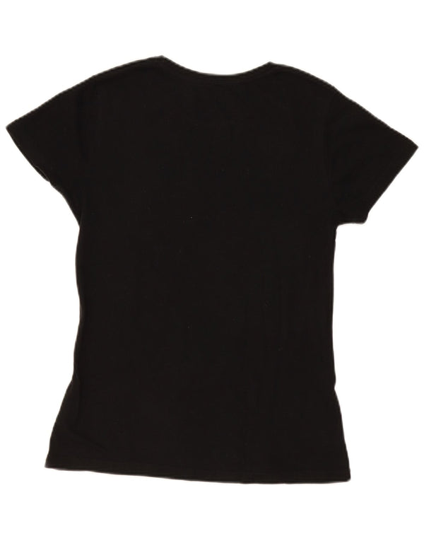 T-shirt grafica da donna New York Hard Rock Cafe UK 10 piccola in cotone nero