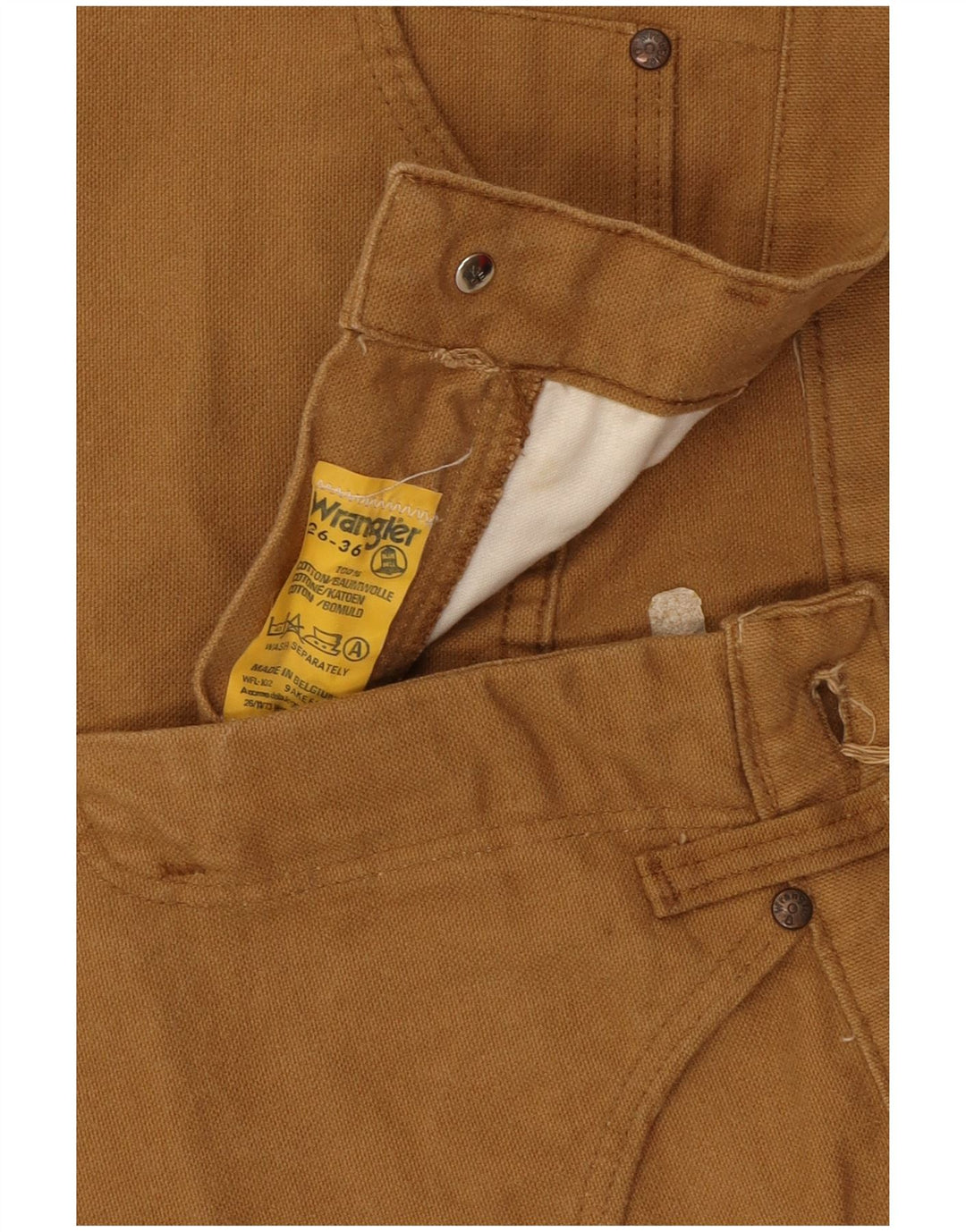 Pantaloni cropped da donna Wrangler W26 L24 cotone beige