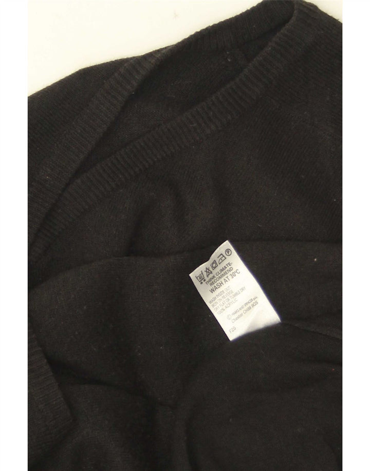 Maglione maglione con scollo a V da uomo Marks & Spencer XL acrilico nero