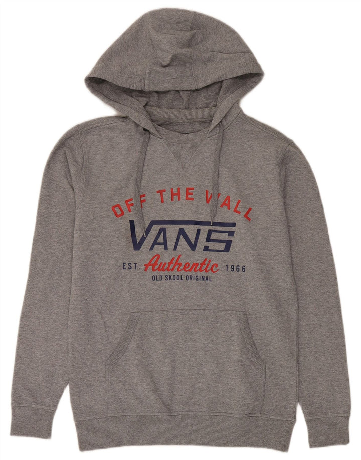 Felpa con cappuccio grafica da uomo Vans XS grigia