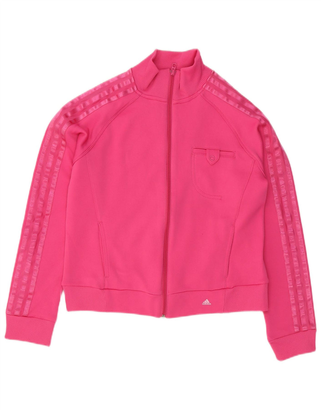 Giacca da tuta da donna Adidas UK 14 poliestere rosa medio