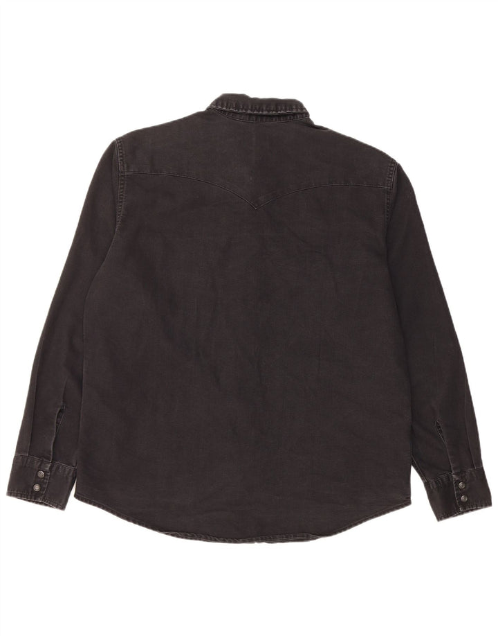 LEVI'S Camicia di jeans standard da uomo di grandi dimensioni in cotone nero