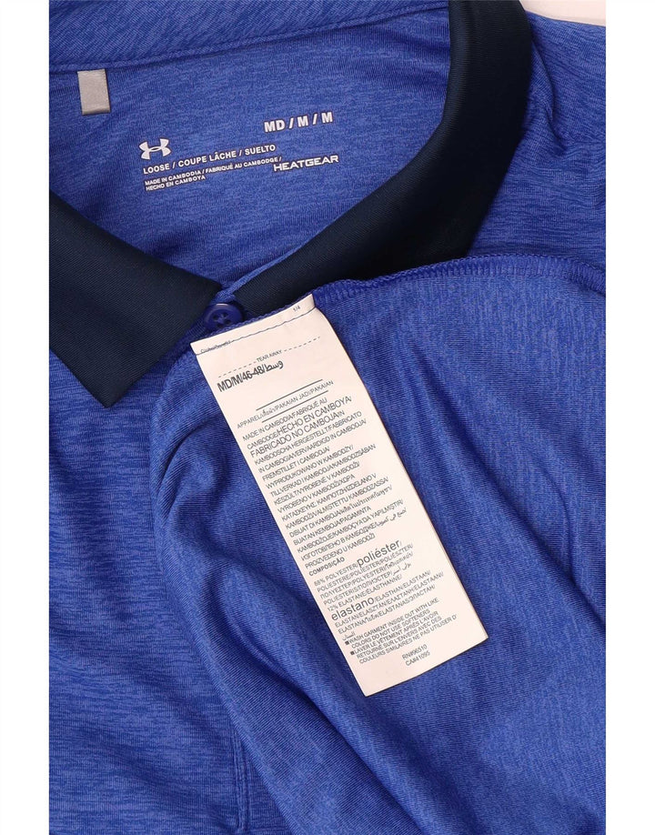 Polo Under Armour da uomo Heat Gear in poliestere color block blu medio