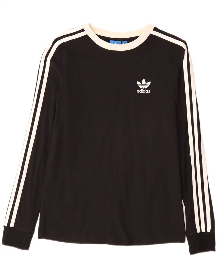 ADIDAS Womens Top Long Sleeve UK 8 Small  Black Cotton Vintage Adidas and Second-Hand Adidas from Messina Hembry 