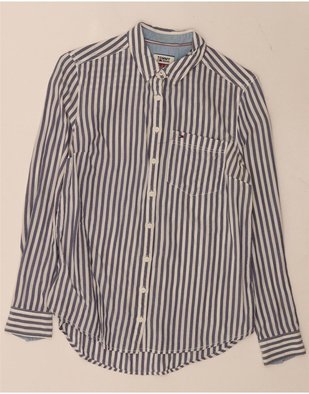 Camicia da donna Tommy Hilfiger UK 10 piccolo gessato blu