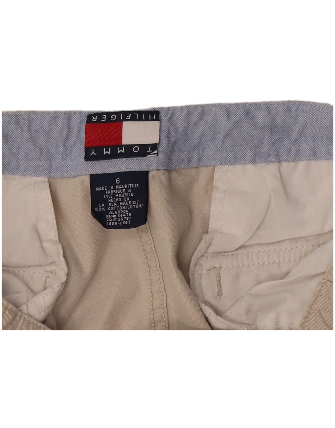 Pantaloncini cargo da donna Tommy Hilfiger US 6 Medium W28 Cotone beige