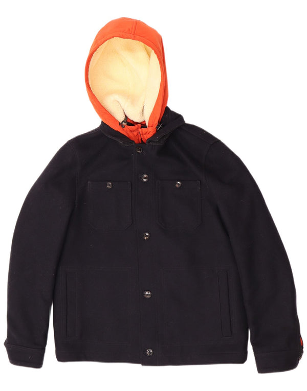 Giubbotto bomber con cappuccio da uomo Ted Baker taglia 3 medio blu navy color block