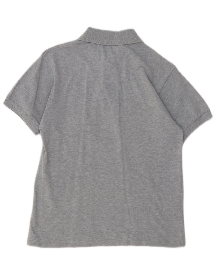 Polo da uomo LACOSTE taglia 2 XS in cotone chiazzato grigio