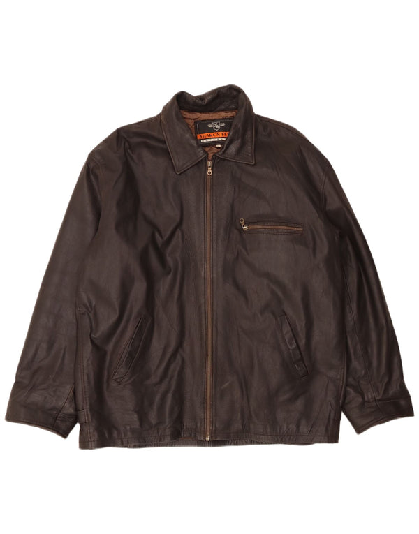 Giacca in pelle da uomo Sharon Furs UK 44 2XL Marrone
