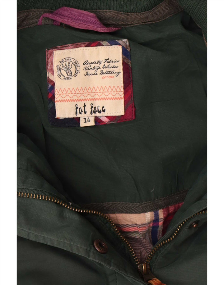 Giacca imbottita da donna Fat Face UK 14 Large Verde Poliestere