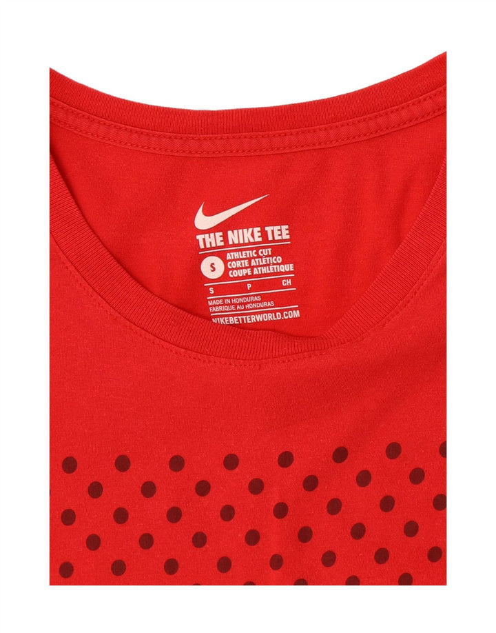 NIKE Mens Athletic Cut Graphic T-Shirt Top Small Red Spotted