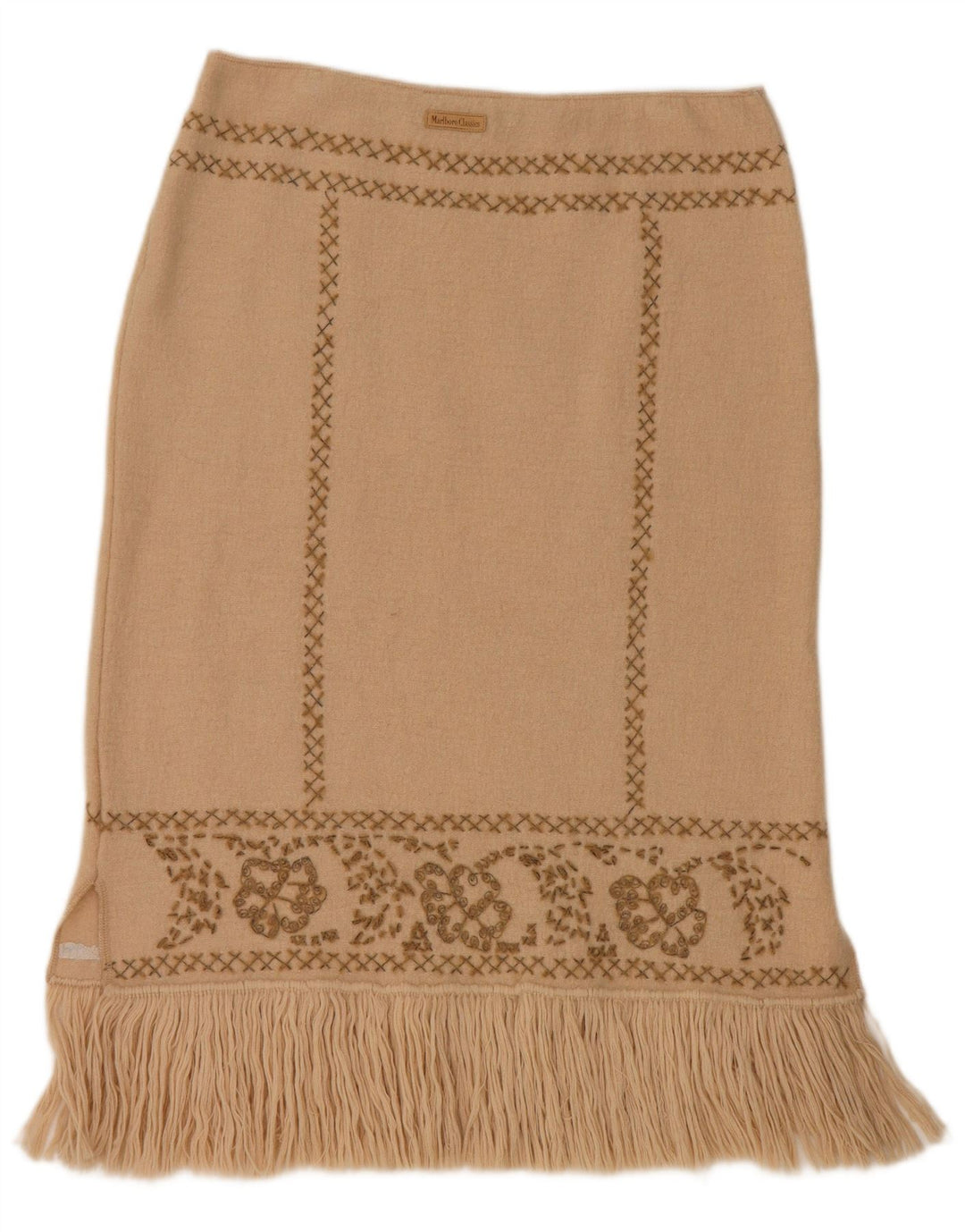 Gonna dritta da donna Marlboro Classics grande W32 beige floreale