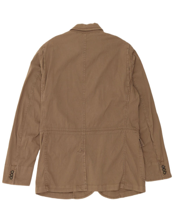 Giacca Utility Uomo Trussardi Jeans IT 54 2XL Cotone Beige