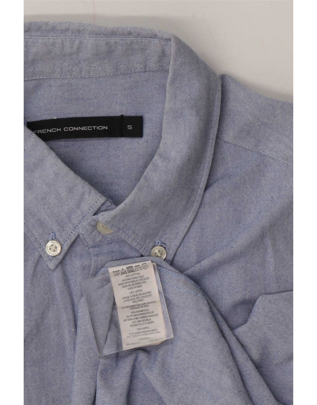 Camicia da uomo French Connection piccola in cotone blu