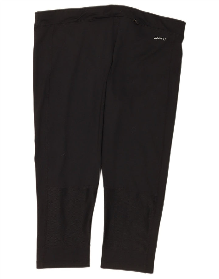 Leggings Nike Dri Fit Capri da donna UK 14 grande poliestere nero