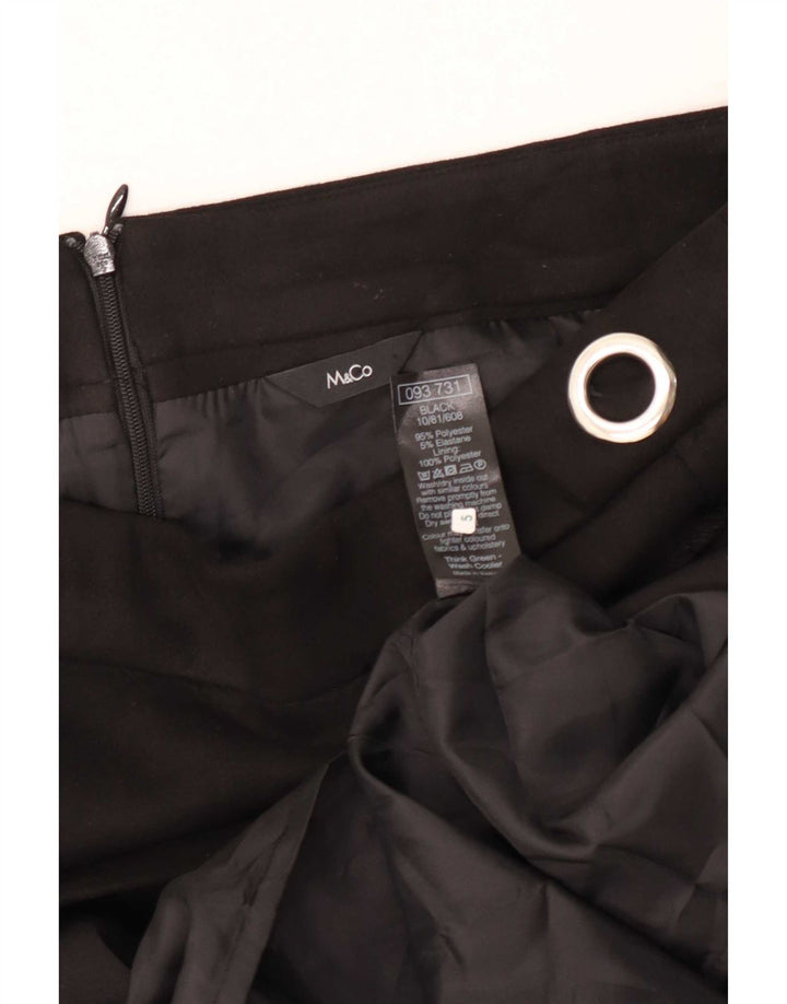 Minigonna da donna M&Co UK 12 media W32 poliestere nero