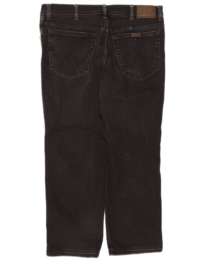 Jeans dritti da uomo Wrangler W38 L27 cotone nero