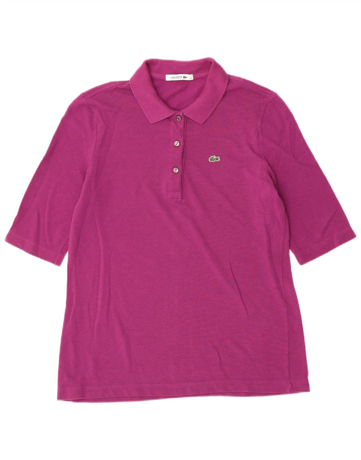 Polo da donna LACOSTE taglia 42 grande in cotone marrone