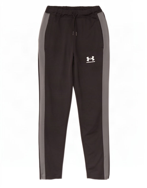 Under Armour Womens Tracksuit Trousers UK 4 XS Black Colourblock Polyester