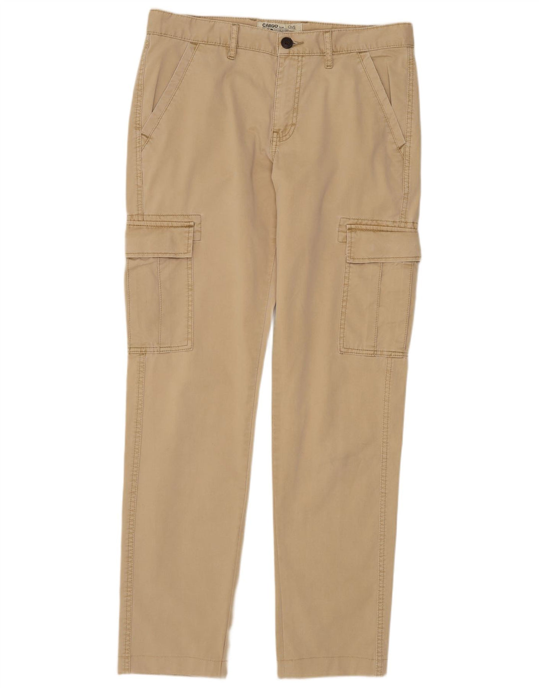 Pantaloni cargo slim uomo OVS IT 48 Medium W34 L32 Cotone Beige