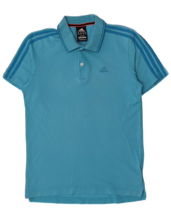 Polo Adidas Clima 365 da uomo piccola in cotone blu