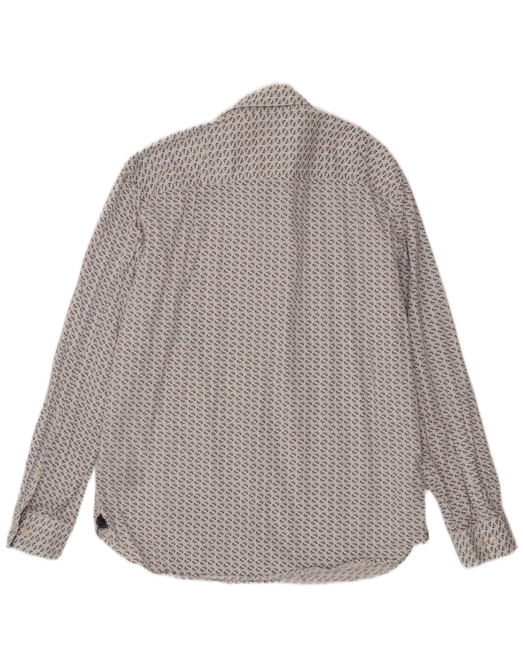 Joules Camicia da uomo con vestibilità classica, modello astratto, grande cotone bianco