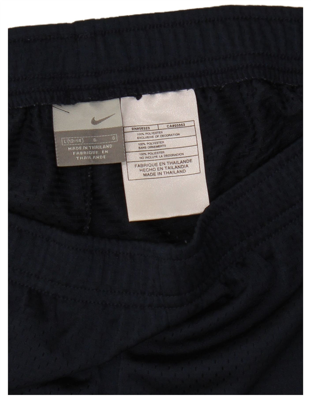 Pantaloncini sportivi Nike da donna US 12/14 Large Blu Navy Colourblock in poliestere