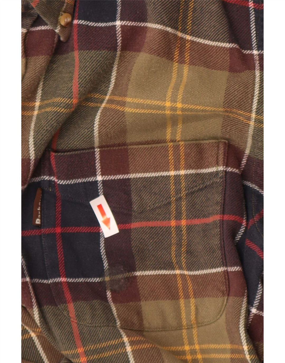 Camicia Barbour da uomo in flanella vestibilità regolare in cotone scozzese verde medio