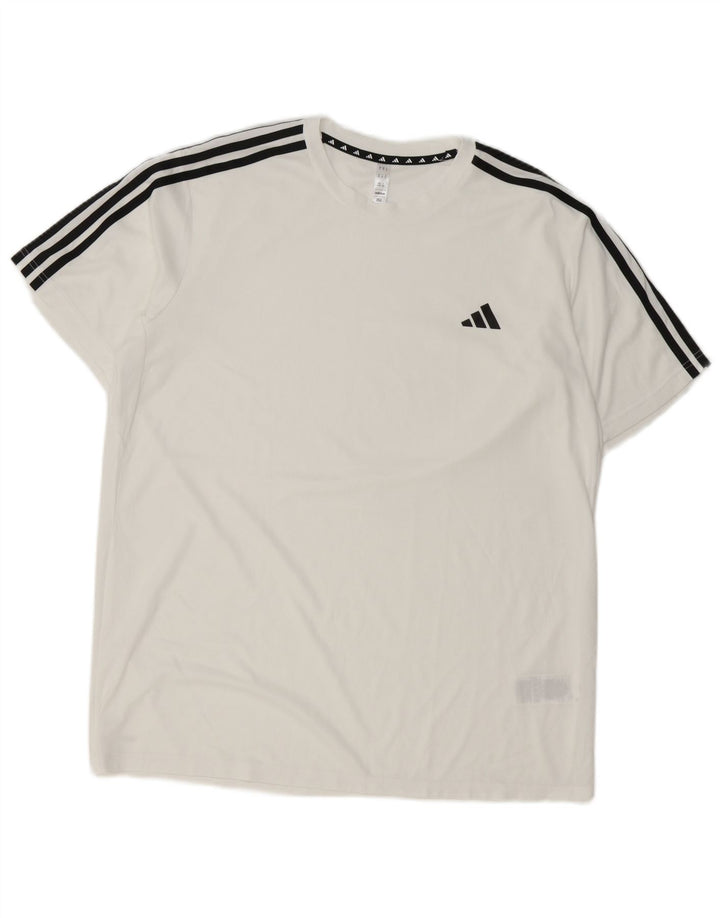 T-shirt Adidas Aeroready da uomo Top XL poliestere bianco