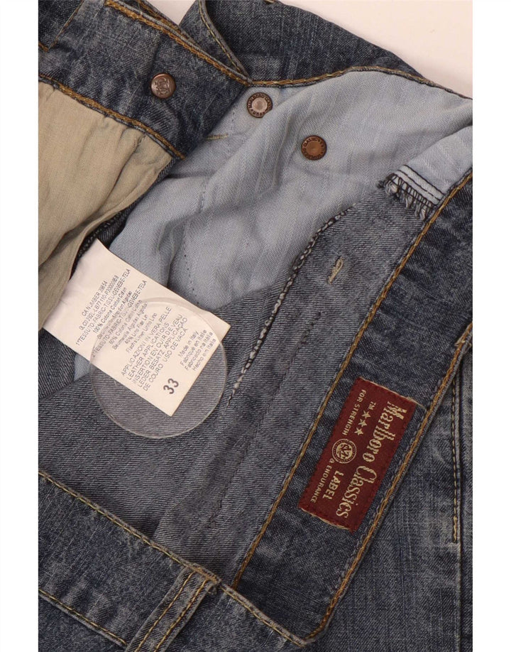 Jeans dritti da uomo Marlboro Classics W33 L32 cotone blu