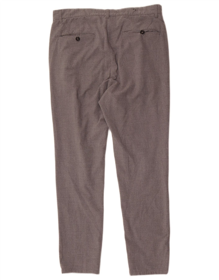 Pantaloni chino slim da uomo Zara EU 42 Large W32 L28 poliestere grigio