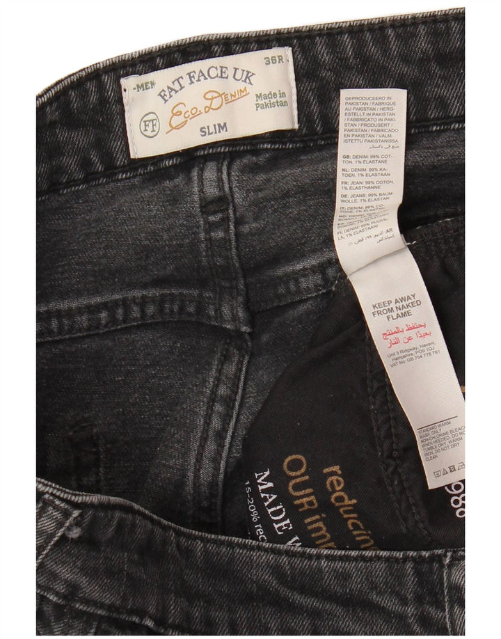 FAT FACE Jeans slim da uomo W36 L31 Cotone grigio
