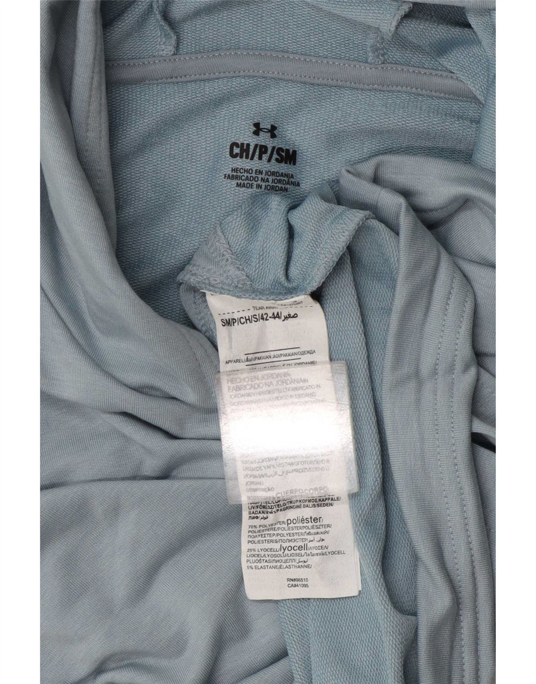 Canotta oversize con cappuccio corta da donna Under Armour UK 10 piccola blu