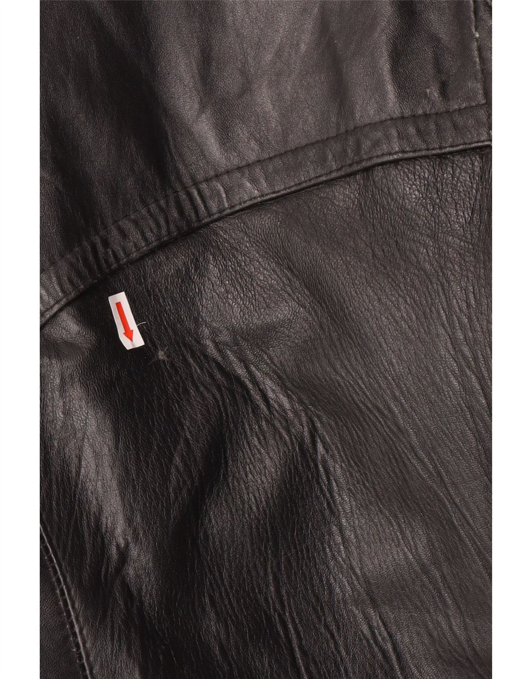 Giacca in pelle doppiopetto vintage da uomo UK 40 grande in pelle nera