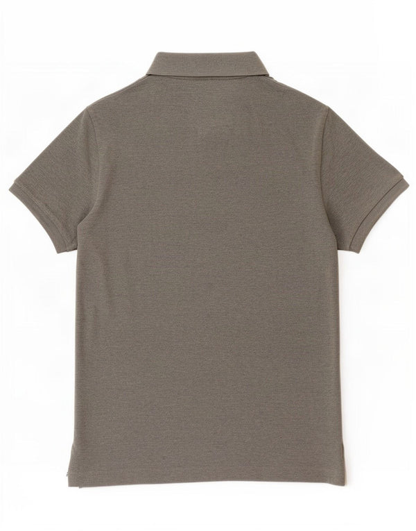 Polo da uomo Superdry Large in cotone chiazzato grigio