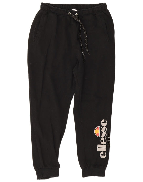 Pantaloni da tuta con grafica da uomo Ellesse Joggers UK 39/41 Medio Nero