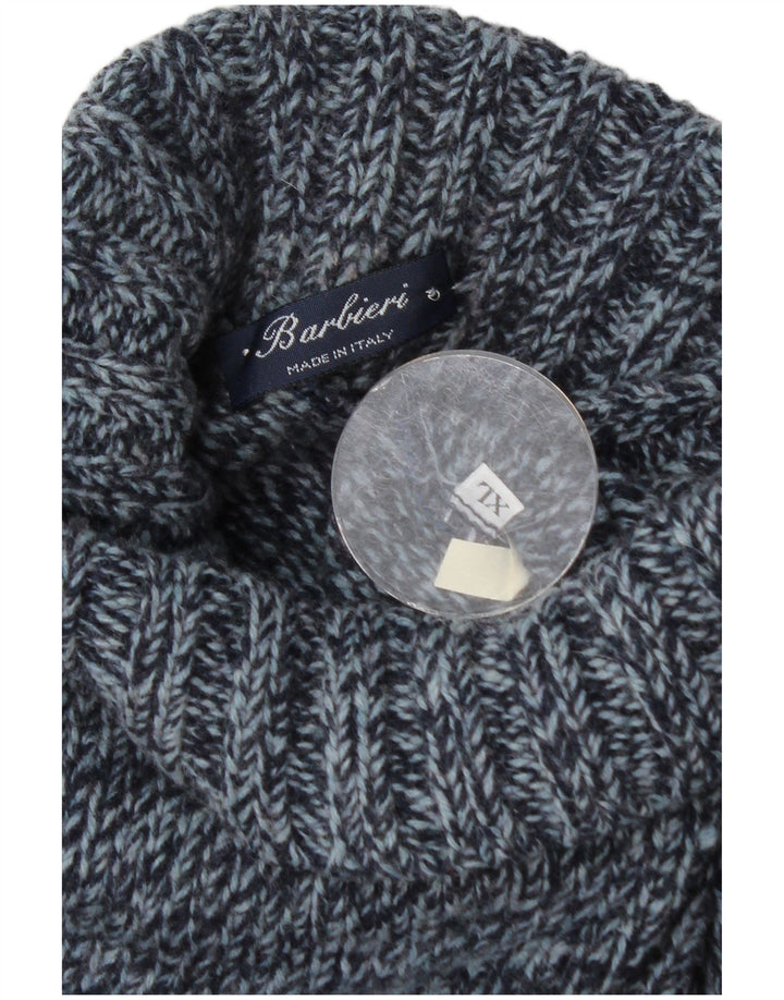 Barbieri Uomo Maglione Dolcevita Maglione XL Blu Navy Fair Isle