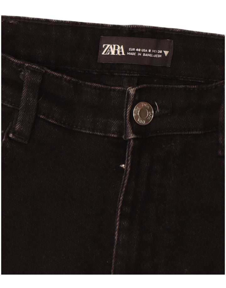 Jeans slim corti ZARA da donna EU 40 medio W30 L25 neri