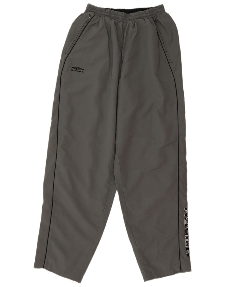 Pantaloni da tuta con grafica Umbro da uomo in poliestere grigio medio