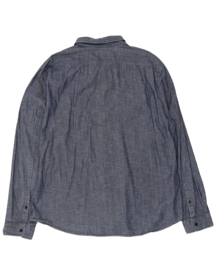 Camicia Cos da uomo XL in cotone blu