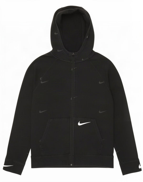 Felpa con cappuccio e zip Nike Graphic Standard Fit da ragazzo 13-14 anni XL Nera