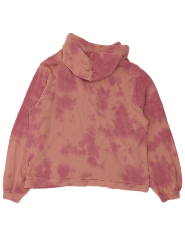 Maglione oversize con cappuccio da donna Volcom UK 10 Small Pink Tie Dye Cotton